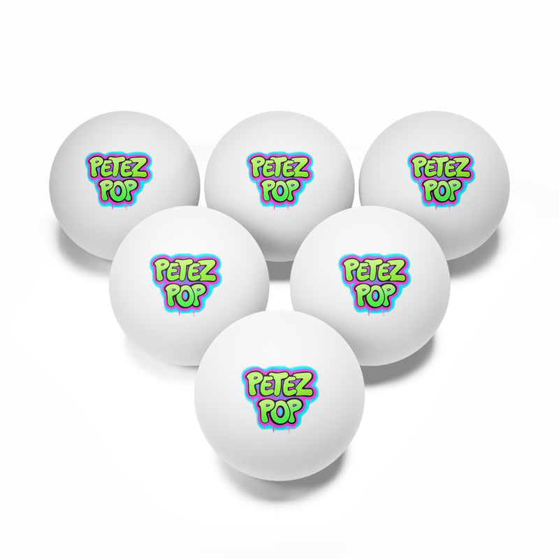 PetezPop Ping Pong Balls, 6 pcs 