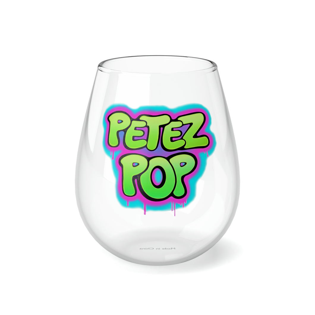 PetezPop Stemless Wine Glass, 11.75oz #0001