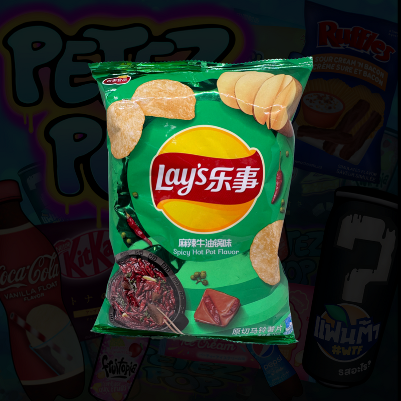 Potatoe Chips Spicy Hot Pot Flavor Flavored Chips by Lays