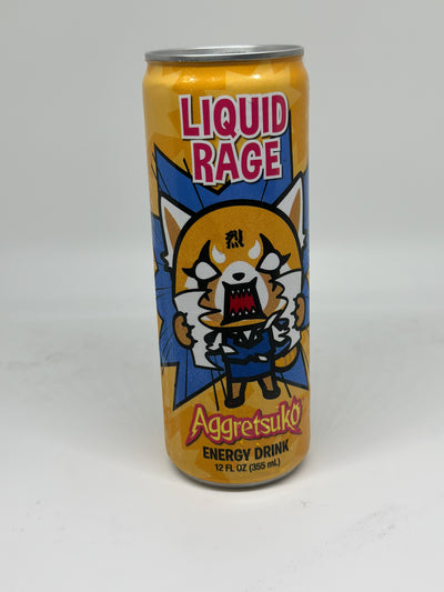 Liquid Rage Aggretsuko Energy Drink 12oz Can