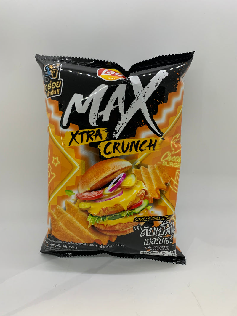 Double Cheeseburger Max Xtra Crunch Flavored Chips by Lays